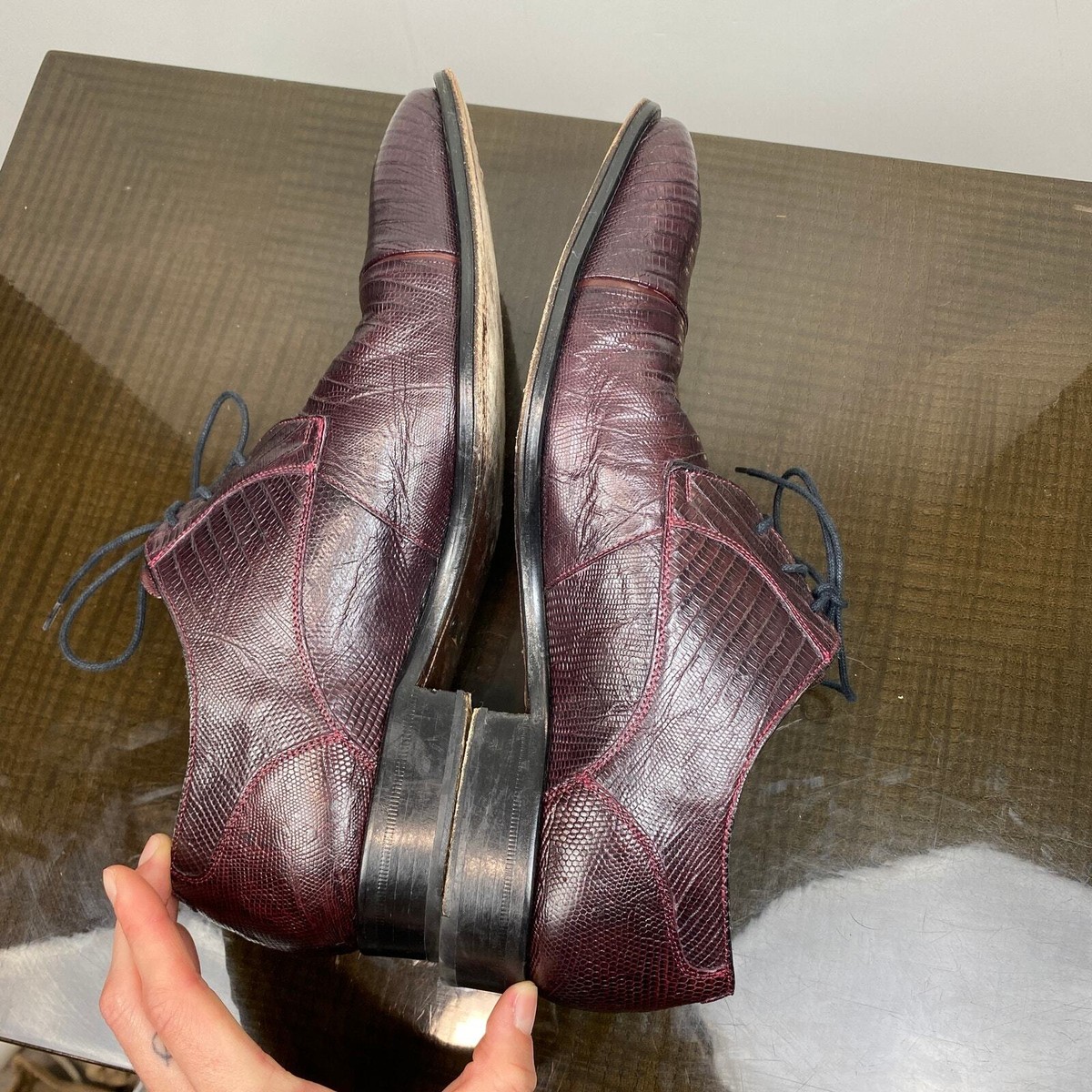 Mezlan Valdez Genuine Lizard Cap Toe Derby Oxford Dress  display picture 1