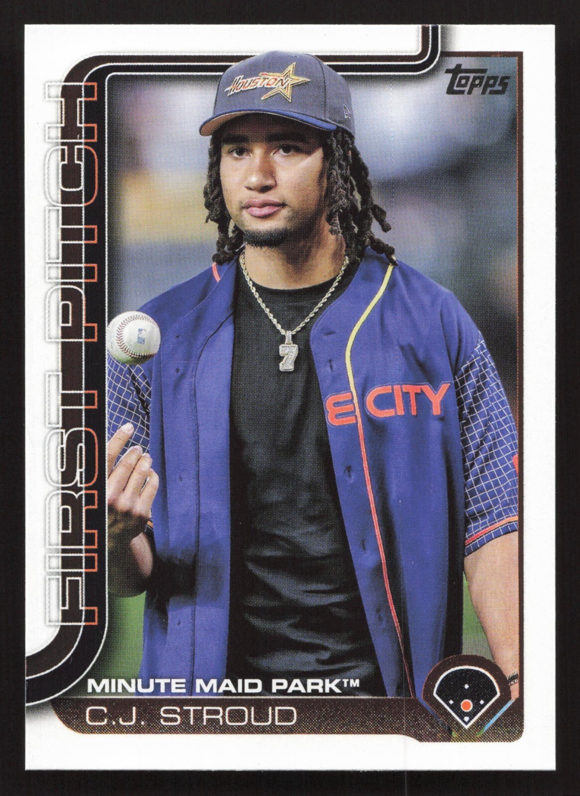 2025 Topps Series 1 #FP-10 CJ Stroud FIRST PITCH Houston Astros