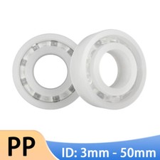 PP Kunststoff Kugellager Roller Bearings Polypropylen Wasserdicht ID 3mm - 50mm