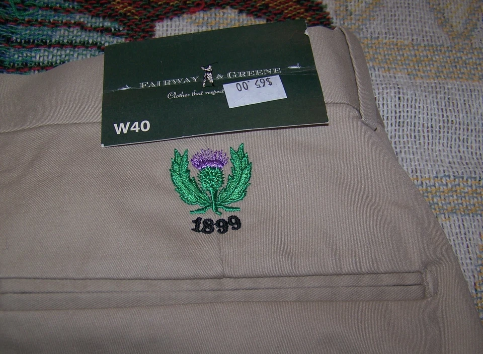 NUEVO FAIRWAY & GREENE Bermudas Pantalones Cortos THE GARDEN CITY GOLF CLUB Talla 40 Caqui Beige