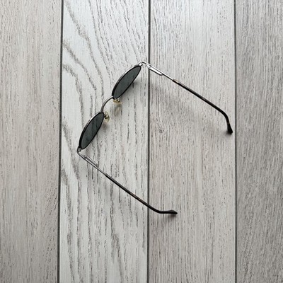 1990s PERSOL SUNNY vintage oval sunglasses silver metal Made  display picture 2
