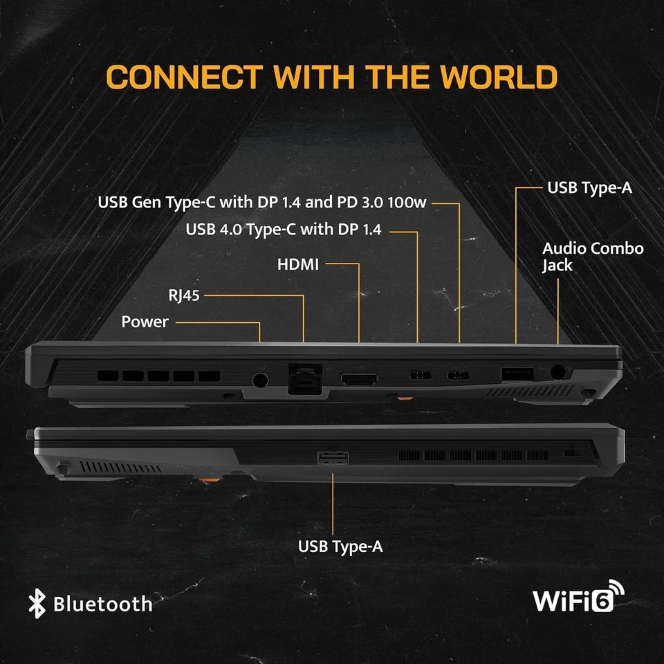 ASUS TUF A16 16" Gaming Laptop Ryzen 7 7445HS 64GB DDR5 2TB SSD GeForce RTX 4050 - Image 3 of 4