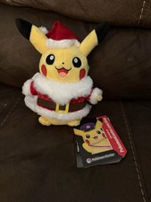 Pikachu Santa Christmas Pokemon Center 10  Plush 2014 Rare