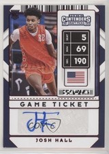 2020 Contenders Draft Picks Sticker Variation Game Ticket Red Josh Hall Auto 1n0