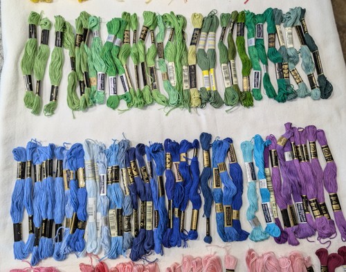 175+ Dmc J.P Coats Galaxy Embroidery Cross Stitch Floss 6 Strand Floss Skeins - Picture 4 of 5