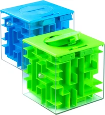 Money Maze Puzzle Box (2 Pack) for Kids and Teens, Makes Cash Gift Giving More F