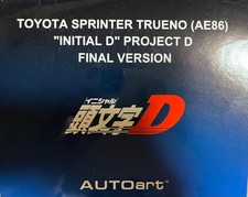 1/18 AutoArt Toyota Sprinter Trueno AE86 Initial D Final Version Model Car New