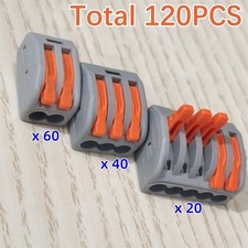 120PCS Conductor Terminals Block 2,3,5 Lever ...
