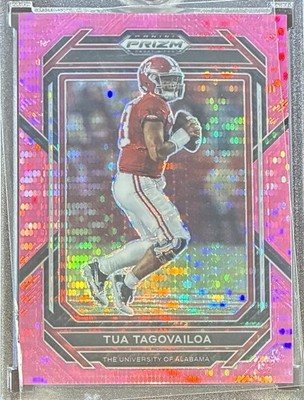 Tua Tagovailoa 2023 Prizm Draft Picks #1/15 Pink Pulsar Prizm No.99 #1/15 SP