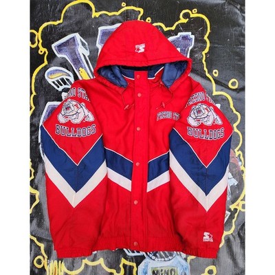 Rare!!! Vintage 90s Cal State Fresno State Bulldogs Starter Arm Logos Jacket XL