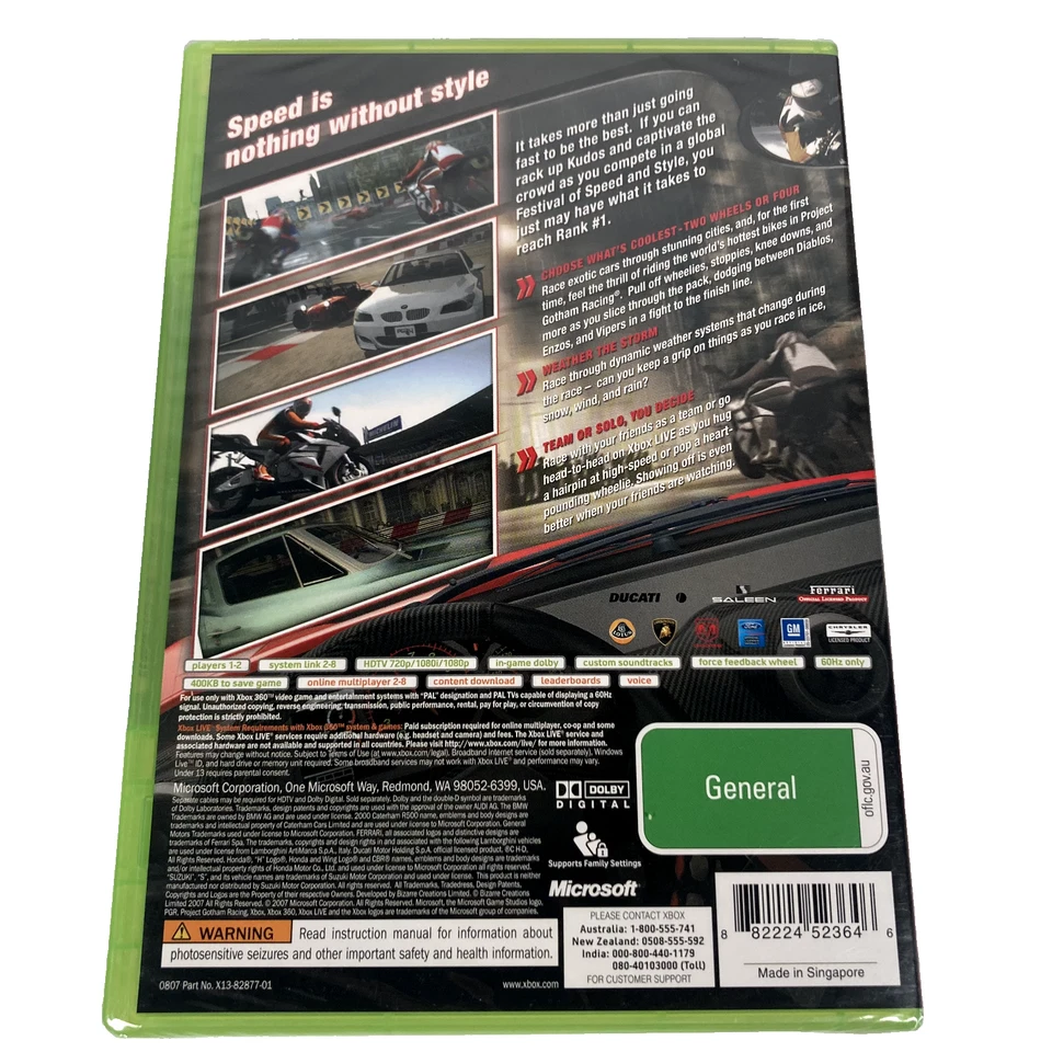 PGR 4 Project Gotham Racing 4 Xbox 360 (2007) PAL Brand New & Factory Sealed - Image 2 of 4