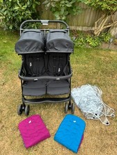 Double Twin Buggy Pushchair Stroller 2 children birth to 36 months Joie aire