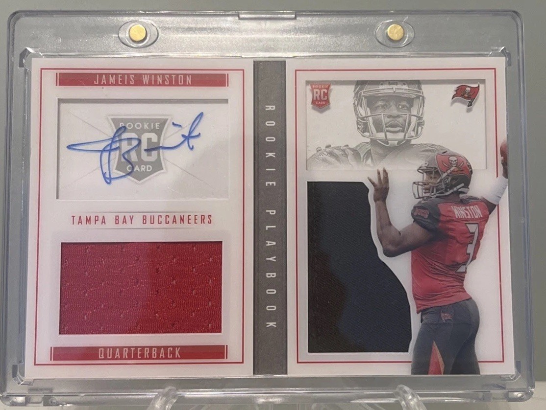 2015 Panini Playbook Jameis Winston Rookie Patch Auto Booklet 97/199