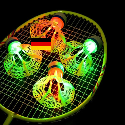 5x  Federball Badminton Federbälle LED LeuchtfederballBadmintonbälle leuchtend