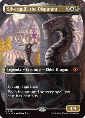 Silverquill, the Disputant (Borderless) [Secrets of Strixhaven] MTG