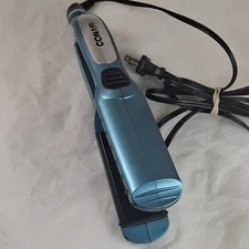 Conair Hair Straighter CS26T Flat Iron Blue Teal 1.5 inch Temp Dial Travel