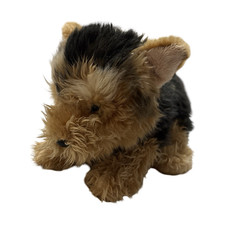 Webkinz Yorkie plush dog, brown black stuffed animal