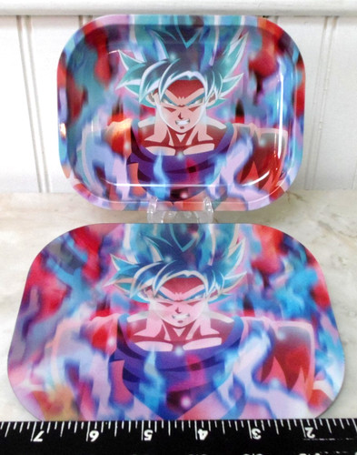 Super Saiyan Blue Goku Dragon Ball Rolling Tray 2 Image w/ 2 Image Magnetic Lid