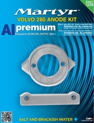 Boot & Motor Aluminium Anodensatz für Passend für Volvo Penta 280