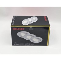 Briloner 3Er Set LED Einbauleuchten Ø106Mm 4,8W 600Lm 4000K Schwenkbar Weiß IP23