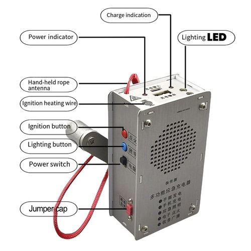 Outdoor Dynamo Ladeger?t f??r Handys ein Muss f??r Camping und Erkundung - Zdjęcie 3 z 23