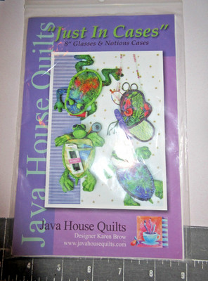 NIP~''Just in Cases''-Glasses-Frog-Turtle-Butterfly-8.0''Patterns Java House Quilts