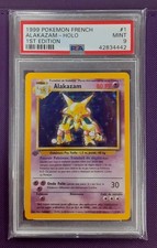 Carte Pokémon Holo Alakazam 1/102 Set de Base PSA 9