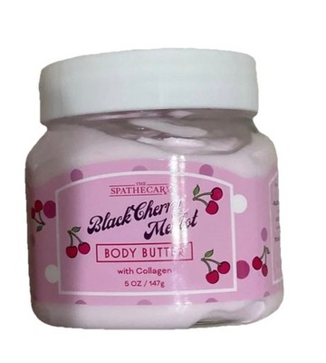 The Spathecary NEW Black Cherry Merlot Body Butter With Collagen. 5 Oz.
