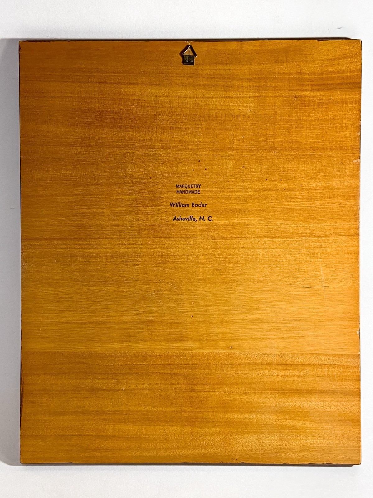 Marquetry Wood Inlay Picture UNTITLED Snow Scene By William Bader 15”x12”