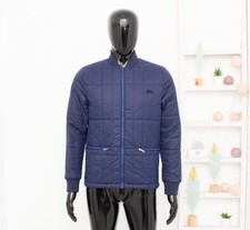 Lacoste Herren Bomberjacke Blau Gesteppt Isoliert Durchgehender...