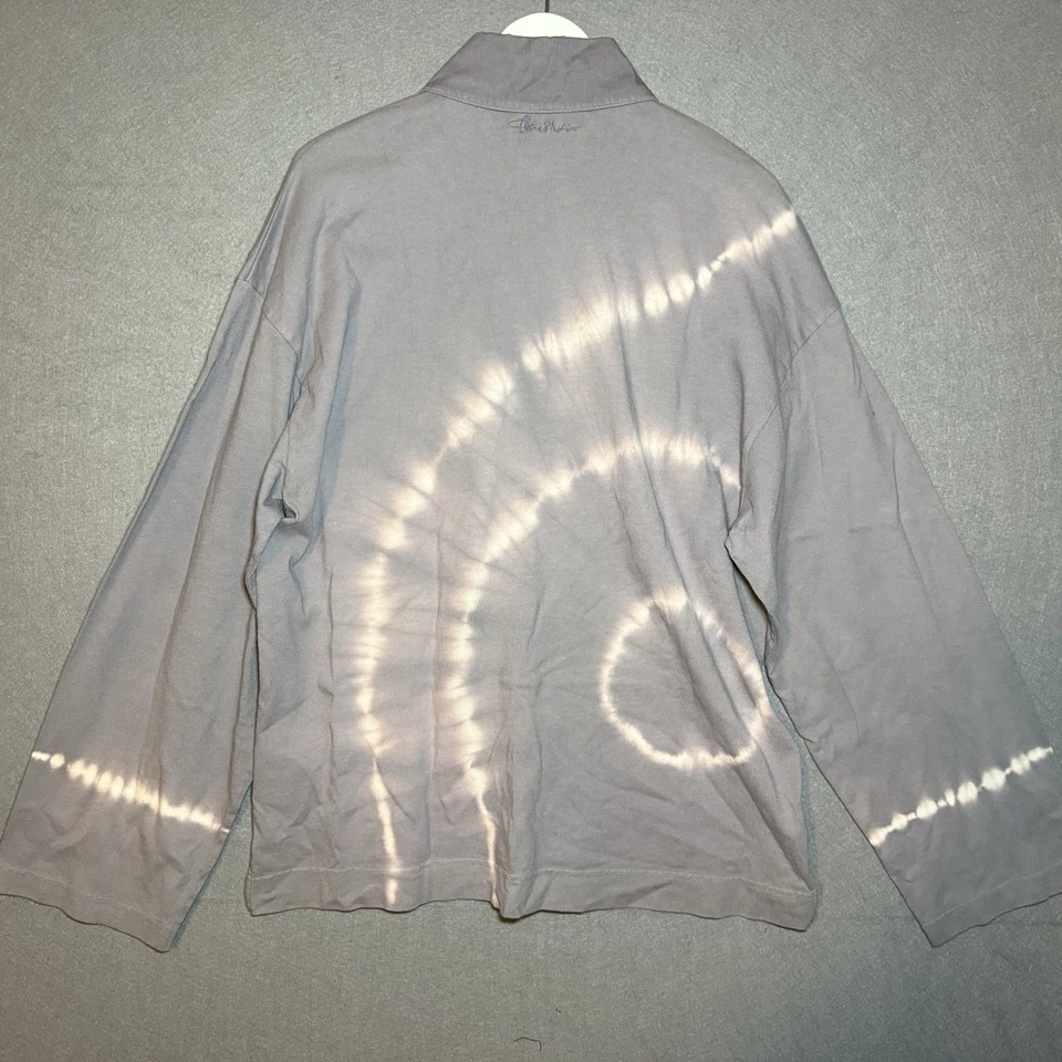 Женская рубашка-поло Acne Studios большого размера галстук-краситель Epola с длинным рукавом фиолетовая - Изображение 3 из 4