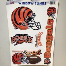 Wincraft Sports NFL Cincinnati Bengals 11" x 17" Sheet of Window Clings NOS