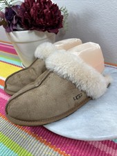 UGG 5661 Chestnut Suede Scuffette Sheepskin Slipper Shoe Women s Size EU 39 US 8
