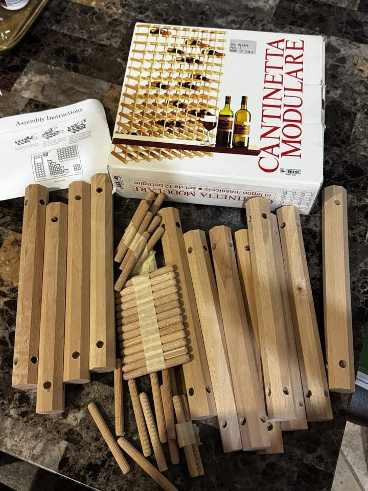 Cantinetta Wood Stackable Modular Wine Rack, 6 Bottles Holder, Made In Italy - Image 4 of 4