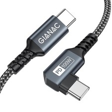 E-Mark 100W USB C Kabel 1M, 90 Grad für schnelles Laden und Datenübertragung