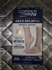 Copper Fit Health Unisex Arch Relief Plus with Built-In Orthotic Support 