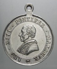MEDAGLIA LEONE XIII BENEMERENTI IN ARGENTO VARIANTE MAXIMVX