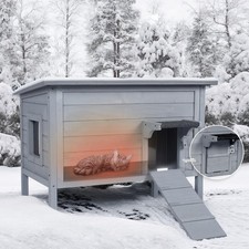 BRIOPAWS Outdoor-Cat-House-Insulated  Feral-Cat-Shelter for Winter