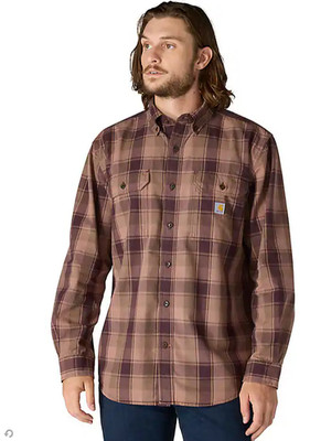 Carhartt Loose Fit Midweight Chambray Long-Sleeve Plaid Shirt-HOT NEW ITEM!!!!