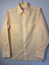 Vintage Mcgregor Sportsware M Western Rodeo Button Shirt Yellow Cowboy