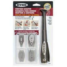 Hyde Heat Safe Contour Paint Scraper 6 Stainless Steel Blades 10460