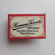 Cöthen H.Könicke Kaffeerösterei , Streichholzschachtelschoner
