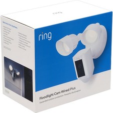 NEW FACTORY SEALED Ring Floodlight Cam Wired Plus  Outdoor Flood Light Siren