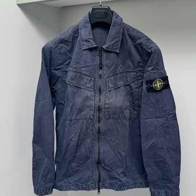 Stone Island Overshirt Jacke Herren Small Navy Blau Old Effect ptp20'' UVP 420£
