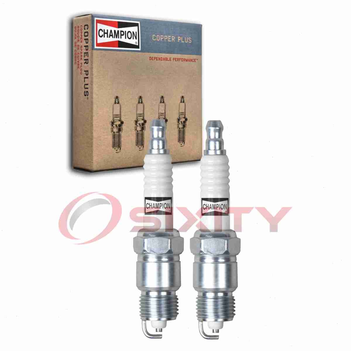 2 pc Champion Copper Plus 25 Spark Plugs for TR14PRU RV17YC R45TS R44TS hb