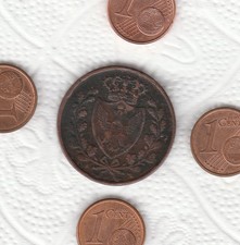  ITALIA     RARA  MONETA   CARLO  FELICE  5  CENTESIMI  1826  TORINO