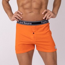 x1 Mens Boxer Shorts Cotton Comfortable Everyday Underwear Orange S M L XL XXL