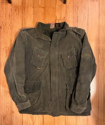 Element Wood & Thread Olive Green Sherpa Lined Corduroy Field Jacket