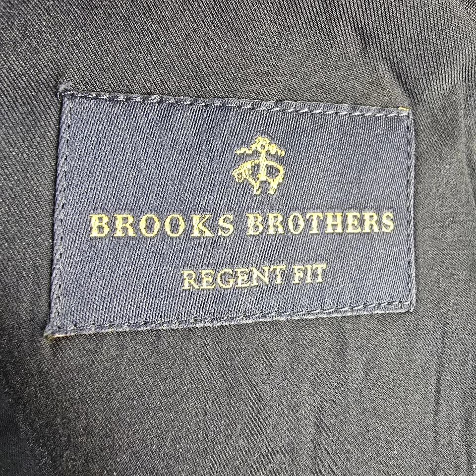 Brooks Brothers Regent Fit Navy Blazer 42R Gold Buttons Classic Wool Blend - Image 2 of 4