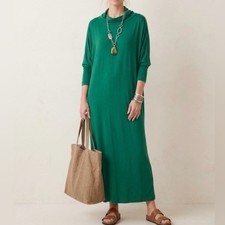 Bryn Walker Green Siro Rayon Cowl Neck Dolman Sleeve Maxi Dress USA Made Sz XL
